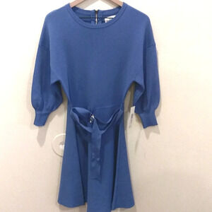 Eliza J Bishop Sleeve Sweater Dress blue size small